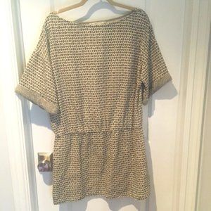 NWOT-Zara Black & Cream Dress/Tunic w Pockets - M
